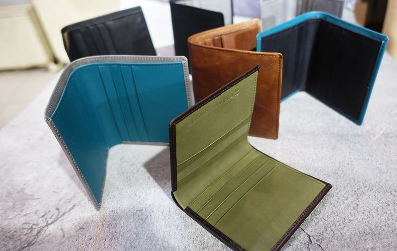 Sienna leather business minimalist lightweight wallet - กระเป๋าสตางค์ - หนังแท้ หลากหลายสี
