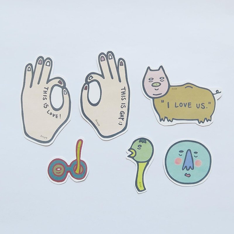 Great Love Five Sticker Set - สติกเกอร์ - กระดาษ 