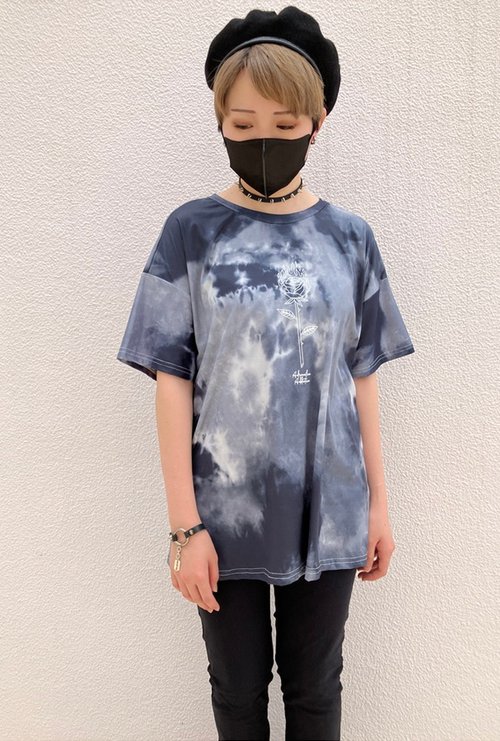 hellcatpunks チェーンTシャツ/タイダイ/Fサイズ/hellcatpunks/hcp-t-0151