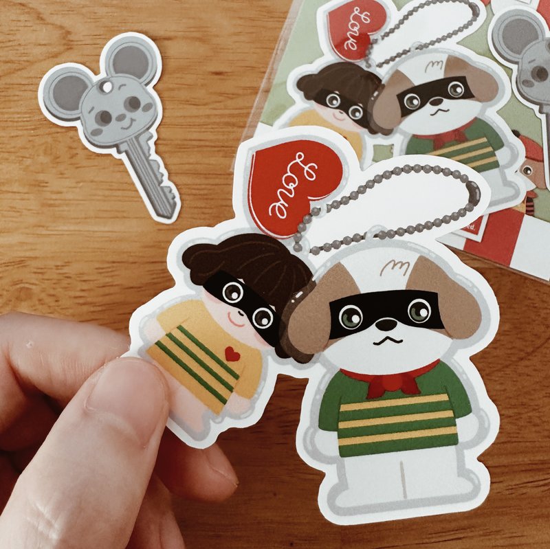 Mong & Na Eulrae Keyring - Removable Stickers Set - สติกเกอร์ - กระดาษ 