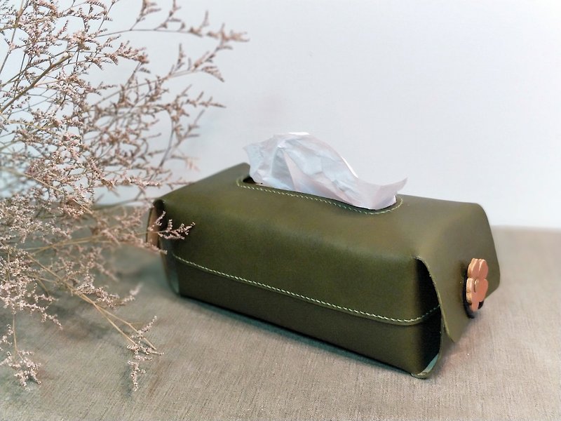 **Experience course**Standard version of leather Tissue Box/Hand-stitched leather bag/Experience activity - เครื่องหนัง - หนังแท้ 