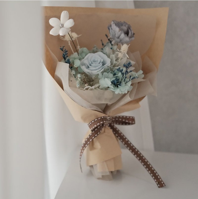 Preserved flower gift | Small bouquet | Customizable | Blue preserved flower dried flowers - Dried Flowers & Bouquets - Plants & Flowers 