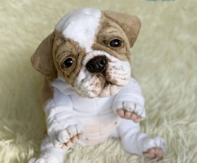 English Bulldog Puppy Realistic Toy