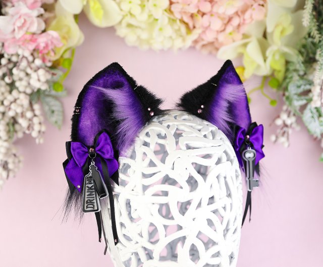 Pink Nurse Cat Ears and Tail Set - Shop Catzo Club Hair Accessories - Pinkoi