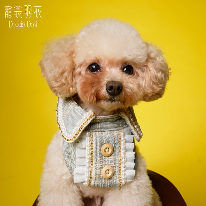 寵裳羽衣 Doggie Doki - William Scarf - ชุดสัตว์เลี้ยง - ผ้าฝ้าย/ผ้าลินิน สีส้ม