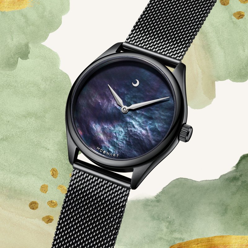日時系列 - 夜空+ - 女錶 - 不鏽鋼 黑色