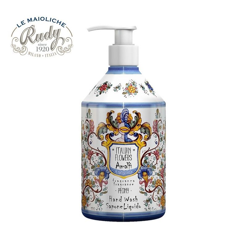 Rudy Profumi Made-in-Italy Hand Wash 500ml Amalfi Peony - Hand Soaps & Sanitzers - Concentrate & Extracts 