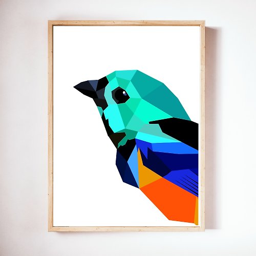 Colorful Tangram Bird Art Print for Sale by csaron92