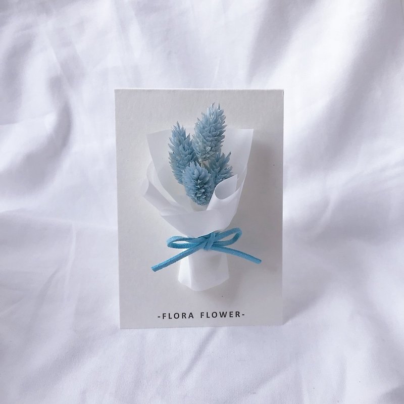 Dry flower card - Hermes paper / dried flower / hand card / birthday card / opening card / congratulatory card - การ์ด/โปสการ์ด - พืช/ดอกไม้ ขาว