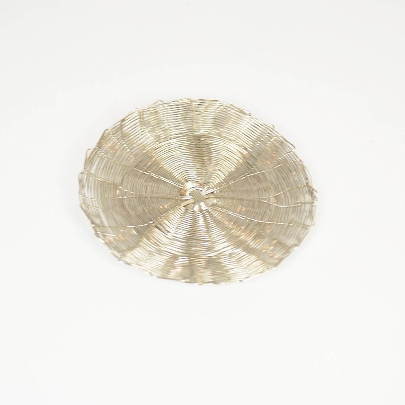 Wire weaving coasters / plate _ small _ fair trade - Small Plates & Saucers - Other Metals Silver