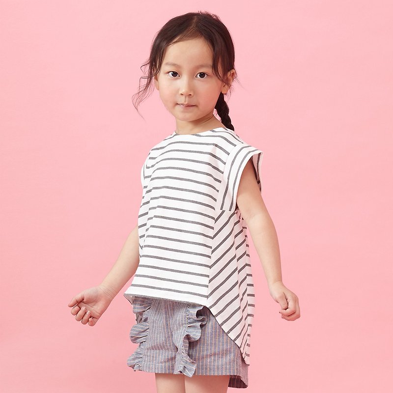 Ángeles- Wide sleeveless striped shirt (2-6 years old) - Other - Cotton & Hemp 