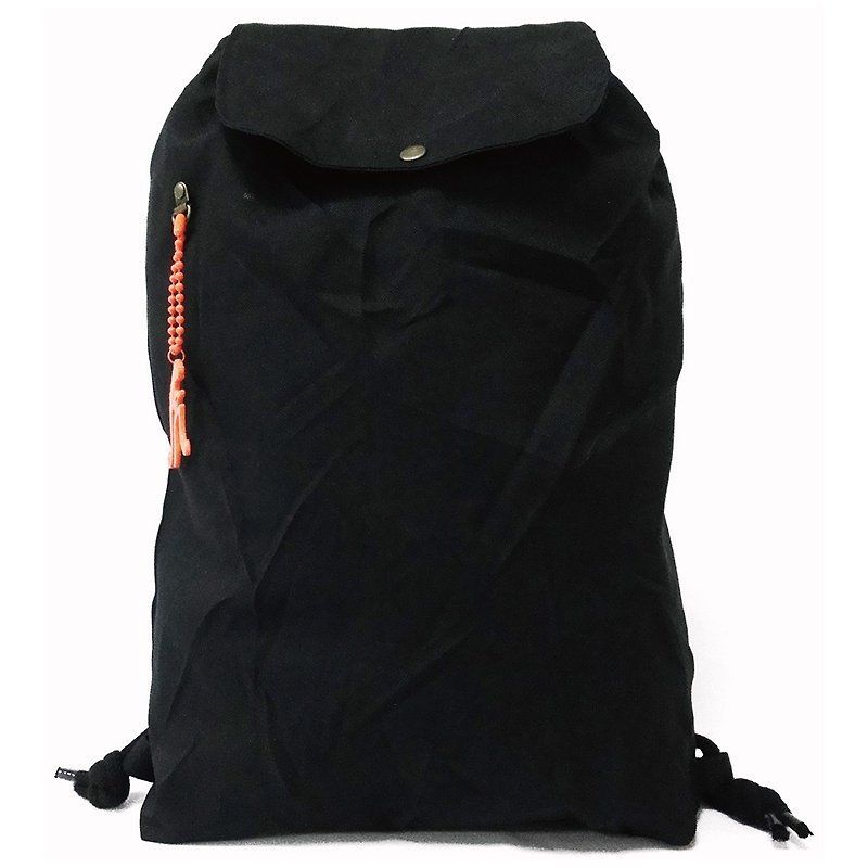 【Is Marvel】It is wrinkled bunched bag - Backpacks - Polyester Black