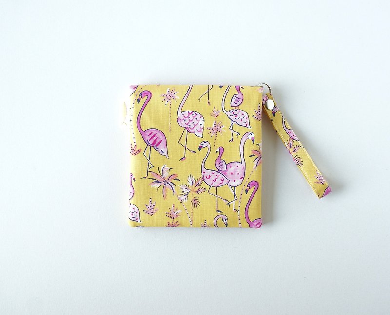 /Red Crane Garden // Girl Physiological Cotton Bag/Portable Paper Storage - Other - Cotton & Hemp Yellow