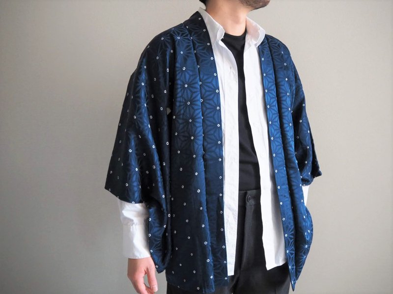 ชุดกิโมโนผ้าไหมสุดหรูสำหรับบุรุษ, Haori ผ่อนคลาย, Mens Fashion Japan, Unisex Hao - เสื้อแจ็คเก็ต - ผ้าไหม 