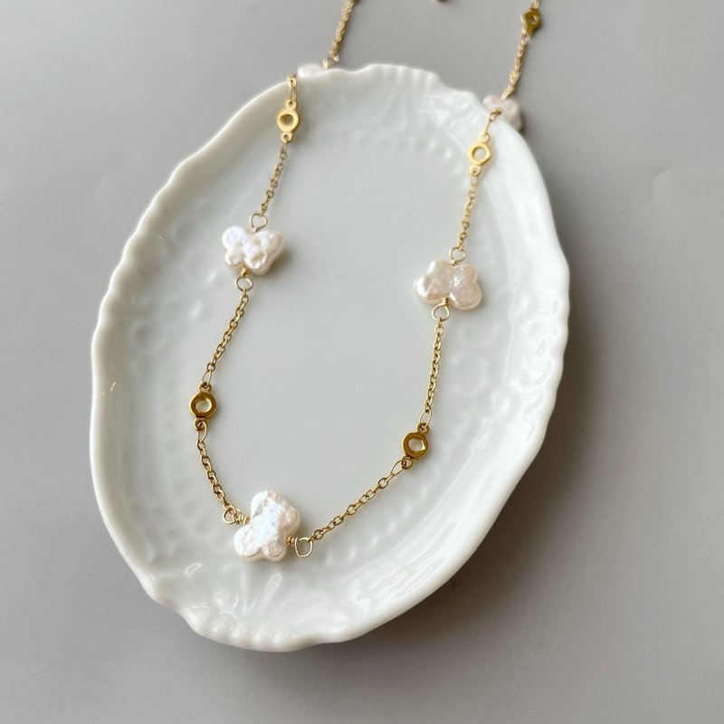 tefu tefu necklace - 項鍊 - 珍珠 金色