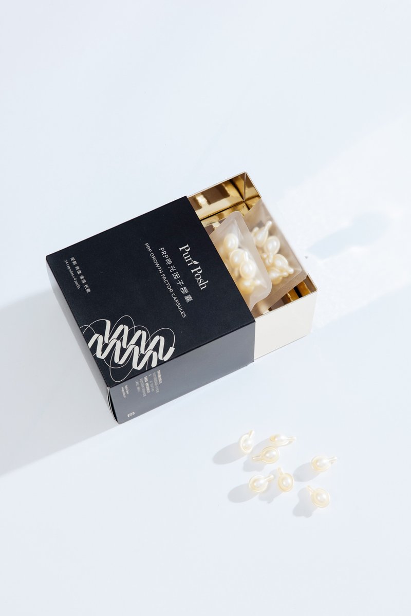 PuriPosh PRP時光因子膠囊 56顆/盒 醫美術後修復首選 - 乳霜 - 其他材質 黑色