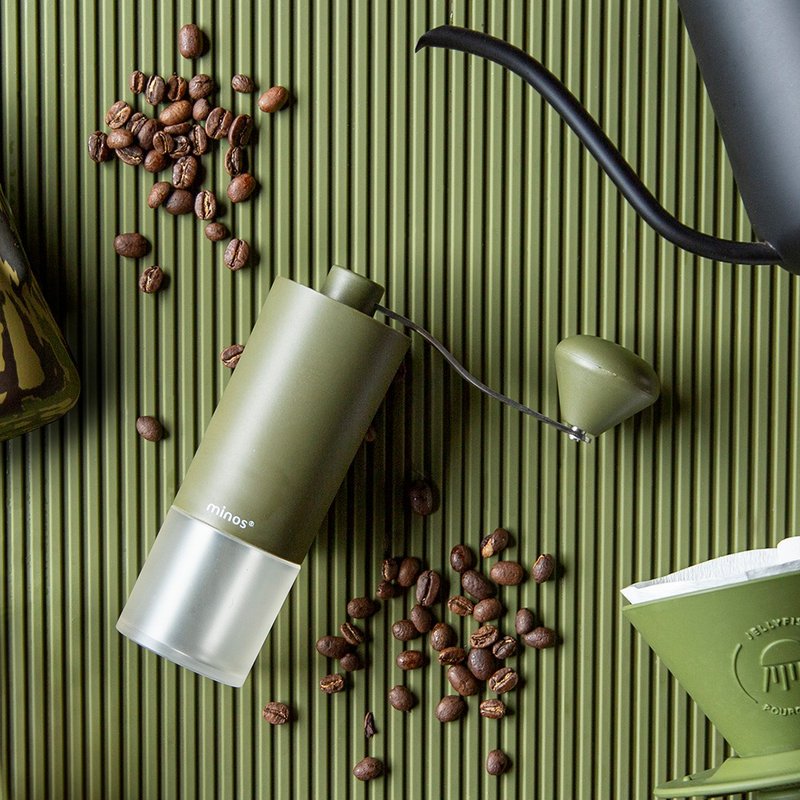 HG92 Hand Grinder/Alloy Steel Cone Knife/Grinding 20g/Army Green/Lightweight and Portable - เครื่องทำกาแฟ - พลาสติก สีเขียว