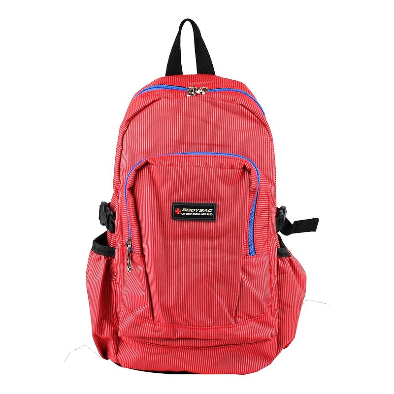 Red-functional wear-resistant backpack BODYSAC-b640 - กระเป๋าเป้สะพายหลัง - เส้นใยสังเคราะห์ สีแดง