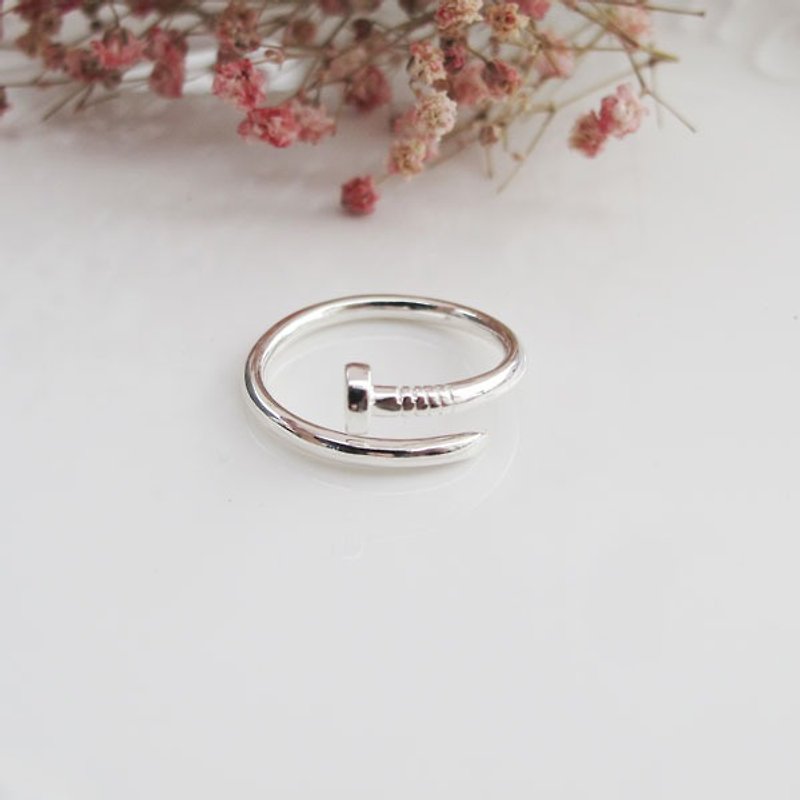 [Silver Ring] Nail | Personalized fine 925 sterling silver female ring | - General Rings - Sterling Silver Silver