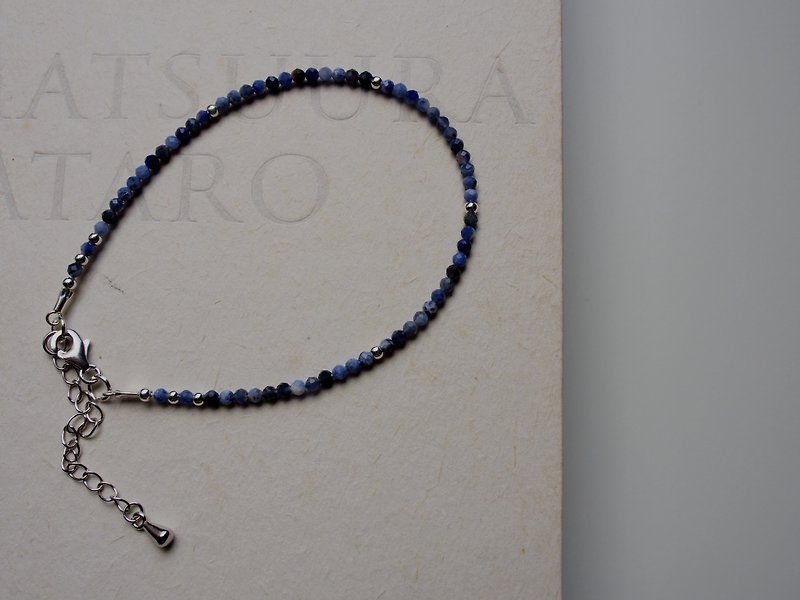 Fine blue-veined Stone bracelet - Bracelets - Stone Blue