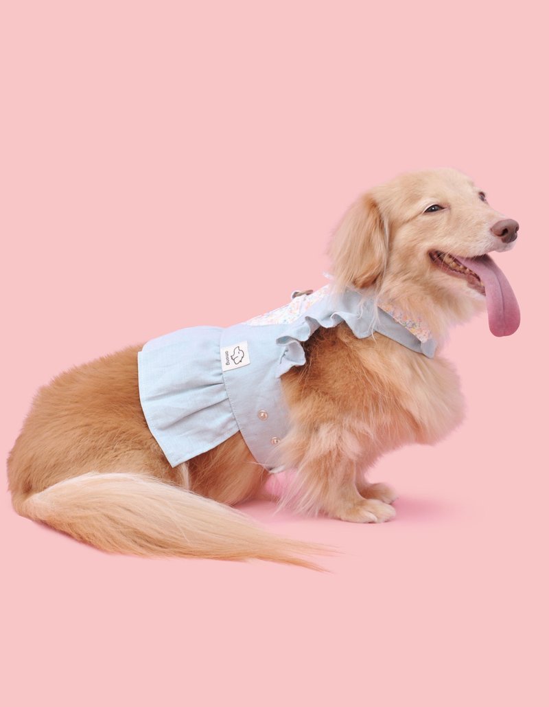 Mories Among pet harness - ชุดสัตว์เลี้ยง - ผ้าฝ้าย/ผ้าลินิน สีน้ำเงิน