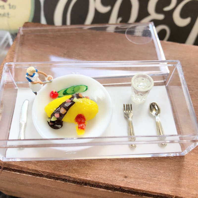 オムライスパパ擺設 蛋包飯 暖和熱度 暖男 爸爸 - 其他 - 黏土 多色