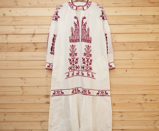 Embroidery Silk Dresses, Totem Dress Women