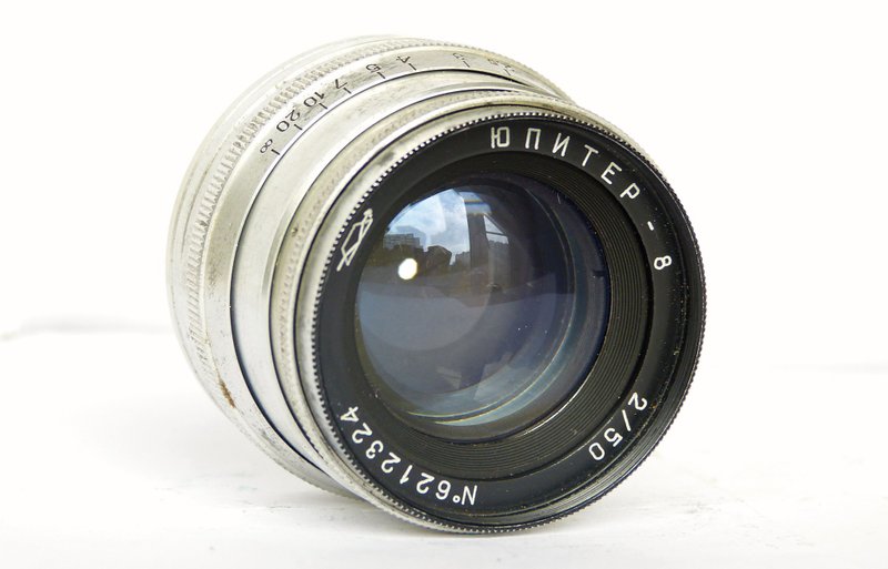 Jupiter-8 2/50 silver lens for rangefinder camera M39 LSM mount USSR KMZ - 相機/拍立得/底片相機 - 其他材質 銀色