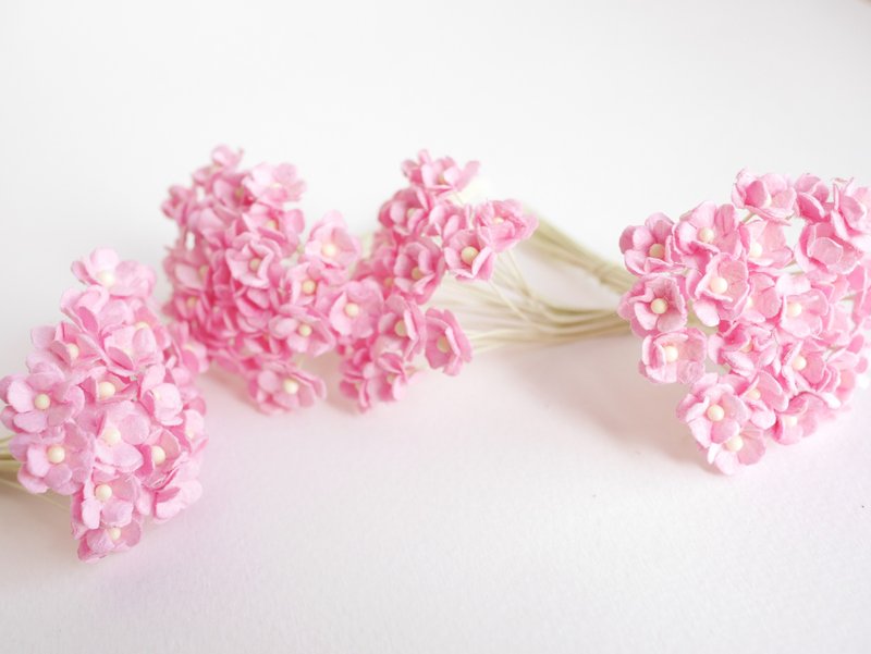 paper flower, supplies, 100 pcs. Canadian anemone, size 0.8 cm., pink color - 其他 - 紙 粉紅色