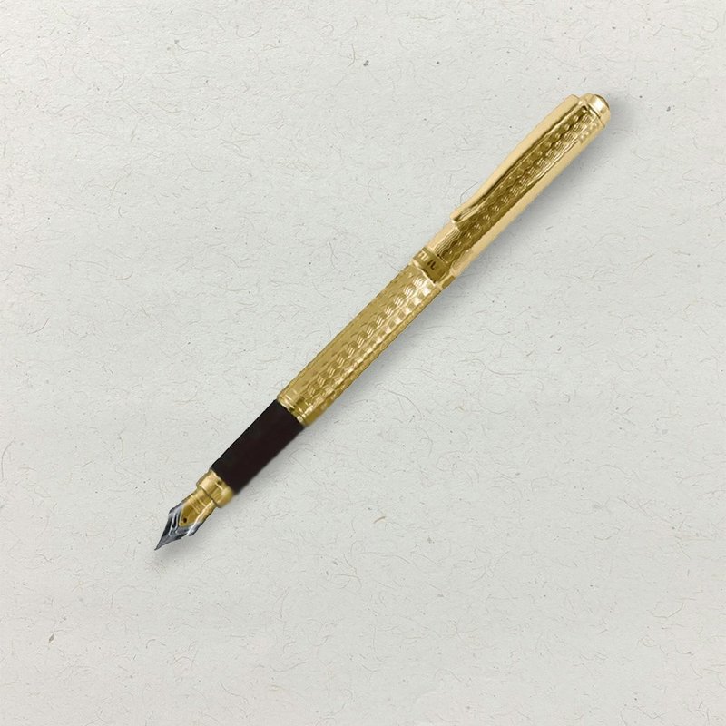 【PLATINUM】白金牌 雙色筆尖金夾雕花鋼筆 PKG-1600(原廠正貨) - 鋼筆 - 其他金屬 金色