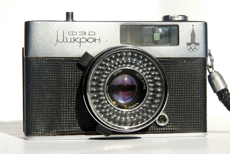 FED Mikron Micron scale focus USSR film camera Helios-89 lens 1.9/30 Olympic - 相機/拍立得/底片相機 - 其他金屬 銀色