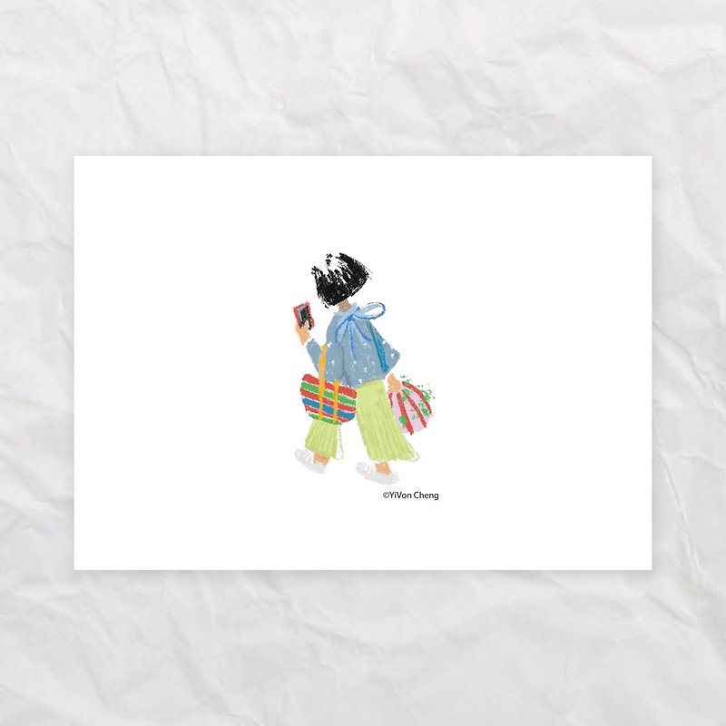 Artist postcards -shopping- YiVon Cheng Illustration - Cards & Postcards - Paper Multicolor