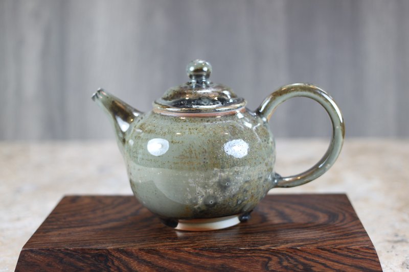 【送禮好物】柴燒天目釉 手拉坯茶壺 名家葉敏祥手工作品 - 茶壺/茶杯/茶具 - 瓷 