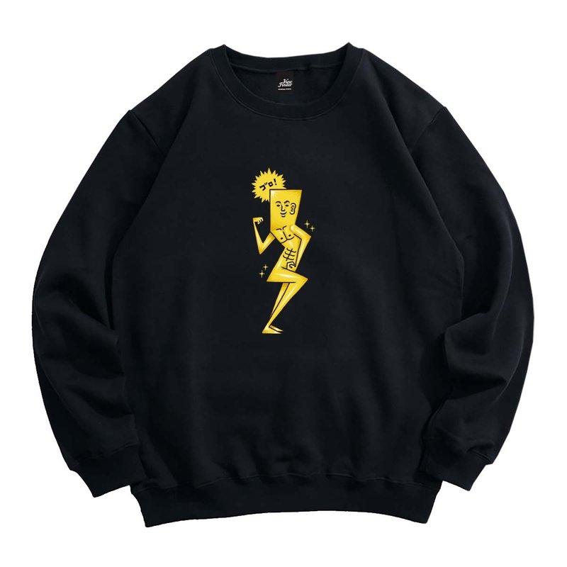 Thin into a flash of lightning - University T - 1 color - Unisex Hoodies & T-Shirts - Cotton & Hemp Black