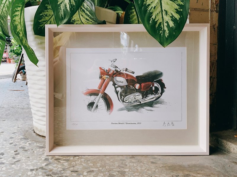 The Digital Printing of 1953 Norton Model 7 Dominator (Without Frame) - Posters - Paper White