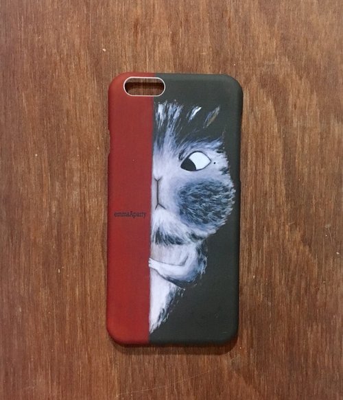 emmaAparty illustration mobile phone case: peeking at the cat