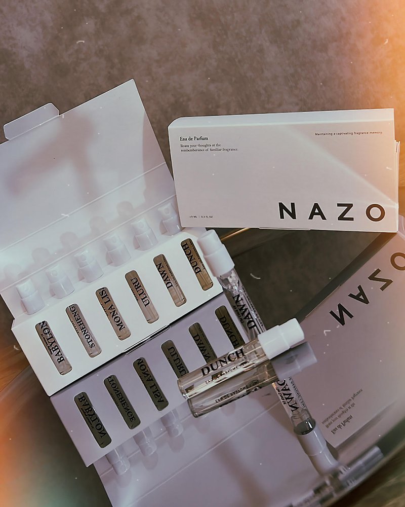 NAZO 小型ポータブルフレグランスセット/6 つのクラシックなフレグランスと厳選された香水の 6 個パック - 香水 - ガラス 透明