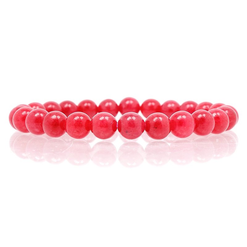 Rhodonite Pink 7mm Bracelets Japanese Elastic String - Bracelets - Semi-Precious Stones Multicolor