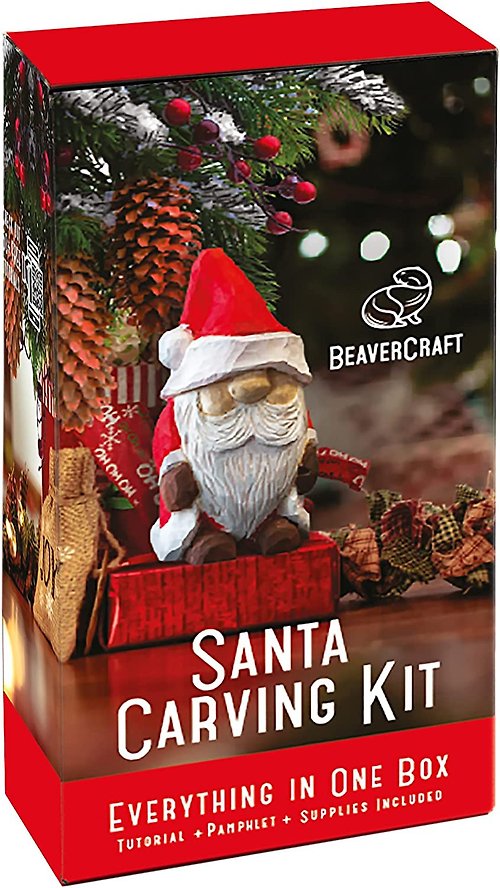 BeaverCraft 小海貍 手作雕刻材料包-聖誕老人