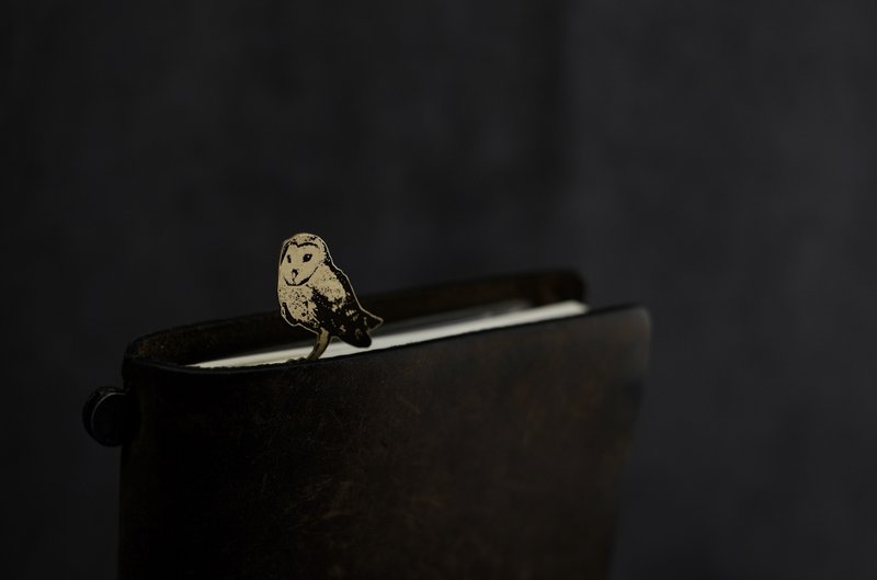 [Umbilical] plus house stationery series │ │ animal bookmark foot Advanced models owl handmade Bronze - ที่คั่นหนังสือ - ทองแดงทองเหลือง 