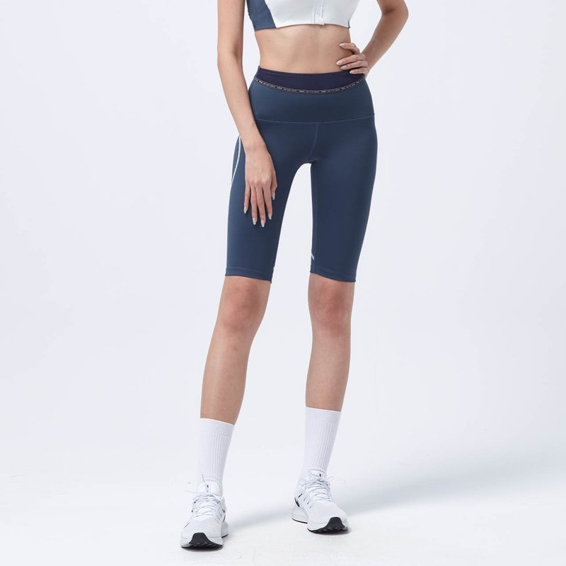 COZEE-Antibacterial High Elastic Peach Cycling Pants-Blue Goose - Women's Leggings & Tights - Polyester Blue