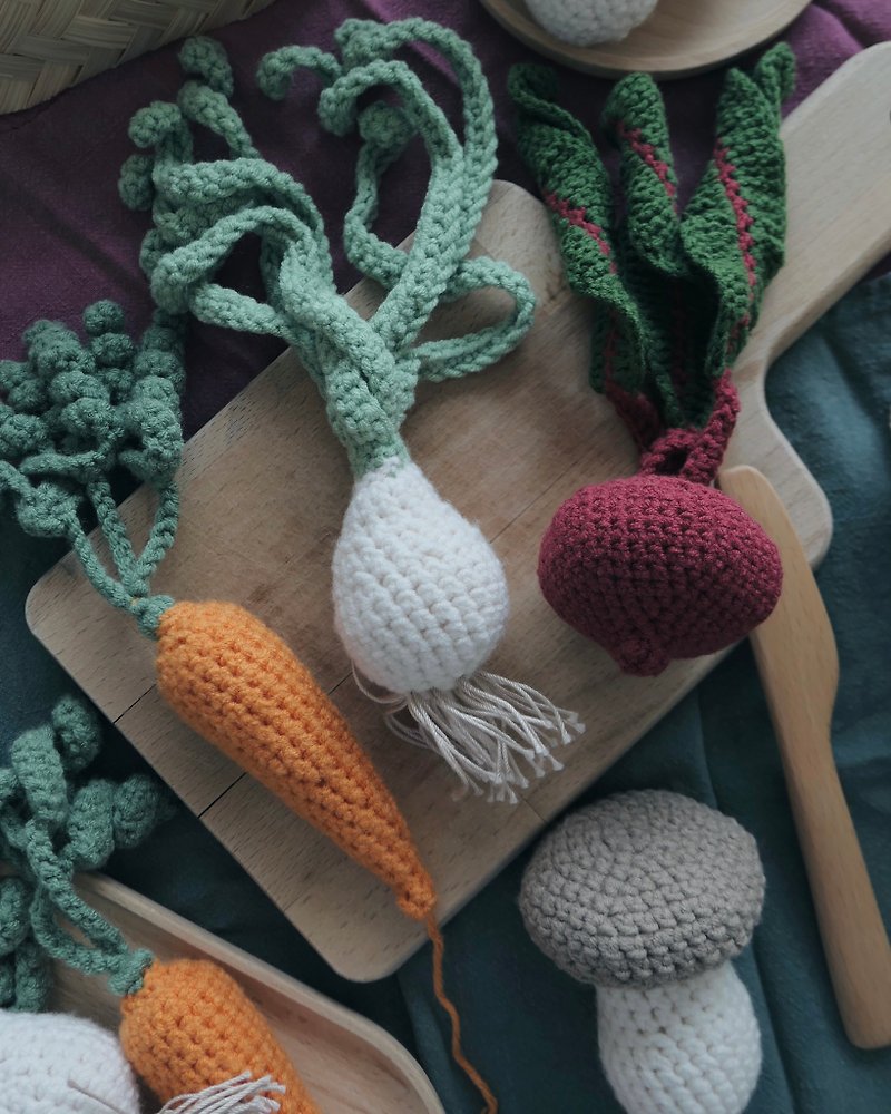 Crochet Vegetable Toys | Hand-knitted | Amigurumi | Kid's Toys - 寶寶/兒童玩具/玩偶 - 棉．麻 多色