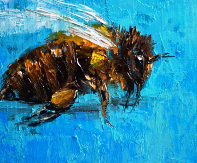 Honeybee Illustration, Rustic Wall Art