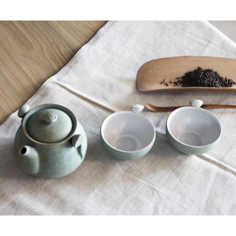 Lotus TOEFL Simple Tea Set - ถ้วย - ดินเผา สีกากี