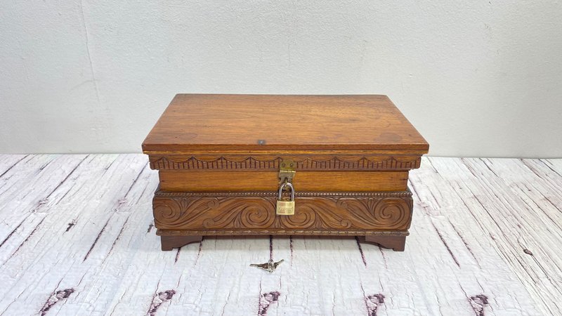 Vintage Sewing Box, Sewing Basket, spice cabinet, storage and organization - กล่องของขวัญ - ไม้ สีนำ้ตาล