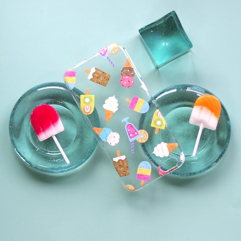 【クリアスマホケース】アイスクリーム - 手機殼/手機套 - 塑膠 透明