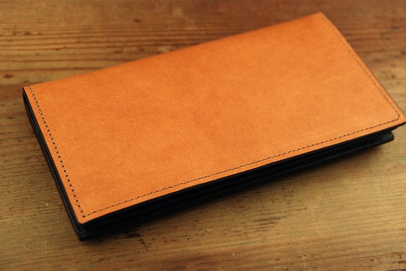[All the Christmas offers] [Limited Edition] [red camel leather] long camel leather folder - กระเป๋าสตางค์ - หนังแท้ 