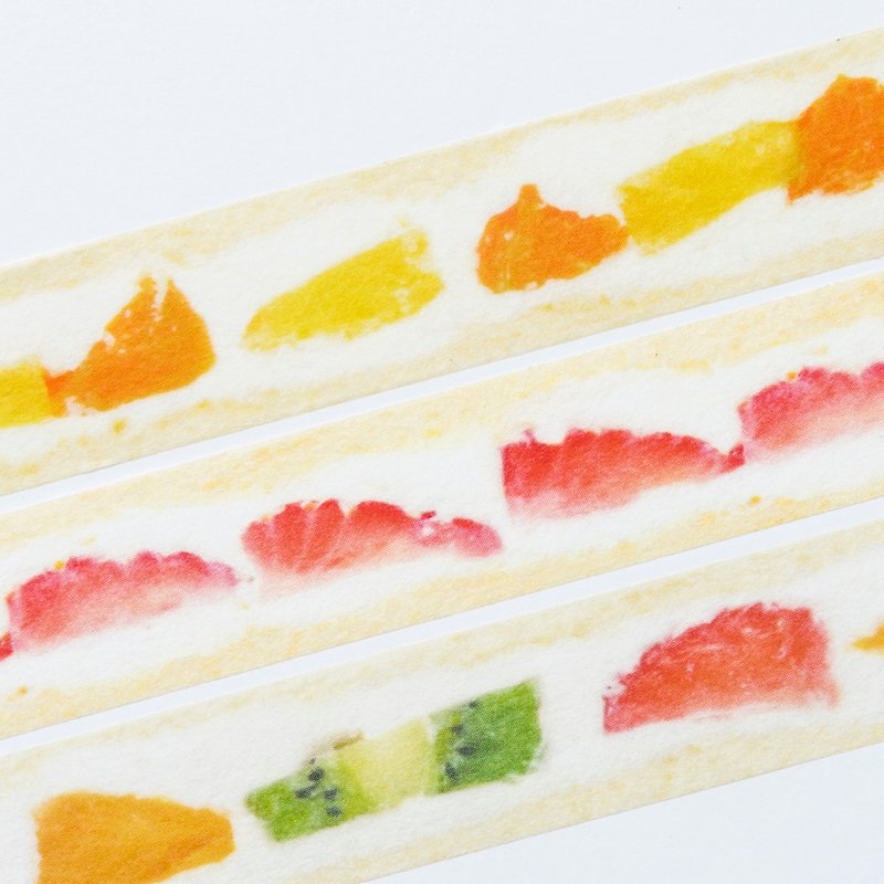 フルーツサンド マスキングテープ 3種セット - 紙膠帶/和紙/PET - 紙 