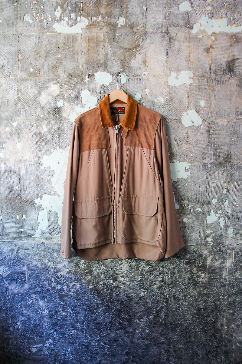 袅袅 department store-Vintage corduroy stitching safari jacket jacket retro - Women's Casual & Functional Jackets - Cotton & Hemp 