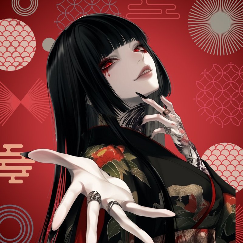 NaChiオリジナルステッカー【総大将ぬらりひょん】 - 貼紙 - 紙 黑色